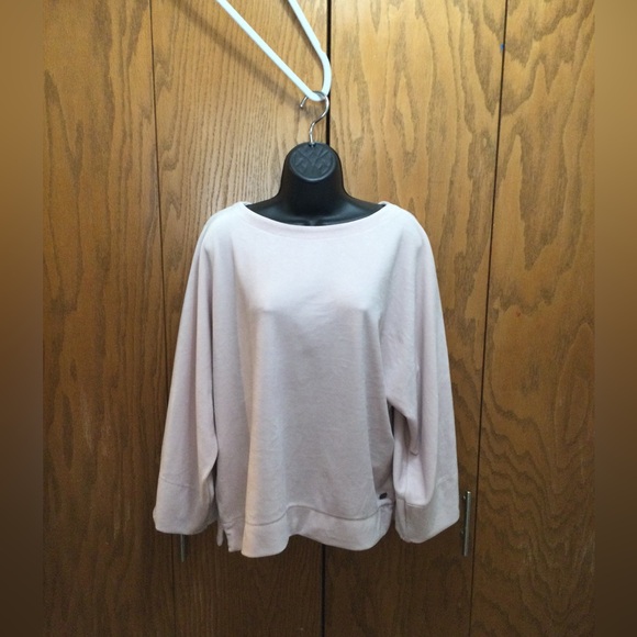 DKNY Crush Velvet Flare  Sleeve Sweater Women’s L - Picture 1 of 5